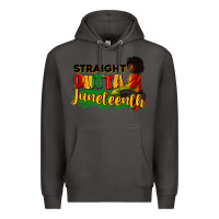 Smoke Straight outta Juneteenth Premium Hoodie - RanaPortraitStore