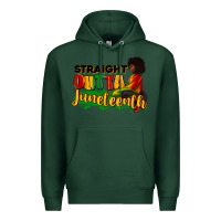Sports Green Straight outta Juneteenth Premium Hoodie - RanaPortraitStore