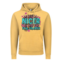Vintage Mustard i'll try to be nicer if you'll try ti be smarter Vintage Hoodie - AdoDesignShop