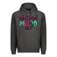 Charcoal Heather Unbothered mood 24:7 Premium Hoodie - RanaPortraitStore