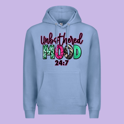 Unbothered Mood 24:7 Premium Hoodie Designed By Ranaportraitstore