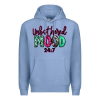 Colony Blue Unbothered mood 24:7 Premium Hoodie - RanaPortraitStore