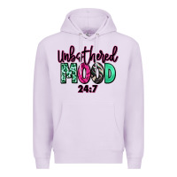 Lilac Unbothered mood 24:7 Premium Hoodie - RanaPortraitStore