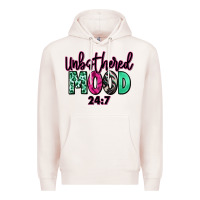 Pale Pink Unbothered mood 24:7 Premium Hoodie - RanaPortraitStore