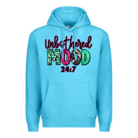 Ocean Blue Unbothered mood 24:7 Premium Hoodie - RanaPortraitStore
