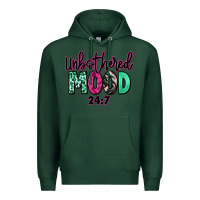 Sports Green Unbothered mood 24:7 Premium Hoodie - RanaPortraitStore