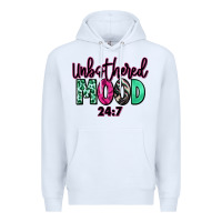 White Unbothered mood 24:7 Premium Hoodie - RanaPortraitStore