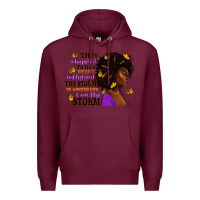 Burgundy They whispered to her afro woman Premium Hoodie - RanaPortraitStore