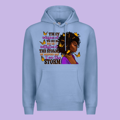 They Whispered To Her Afro Woman Premium Hoodie Designed By Ranaportraitstore