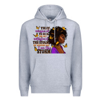 Heather Grey They whispered to her afro woman Premium Hoodie - RanaPortraitStore