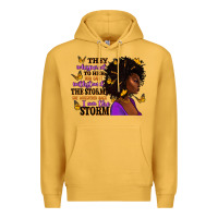Mustard They whispered to her afro woman Premium Hoodie - RanaPortraitStore