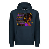 Navy They whispered to her afro woman Premium Hoodie - RanaPortraitStore