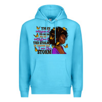 Ocean Blue They whispered to her afro woman Premium Hoodie - RanaPortraitStore