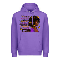 Purple They whispered to her afro woman Premium Hoodie - RanaPortraitStore