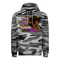 Slate Camo They whispered to her afro woman Premium Hoodie - RanaPortraitStore