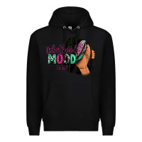 Black Unbothered mood 24:7 Premium Hoodie - RanaPortraitStore