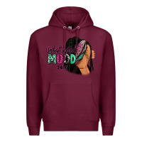 Burgundy Unbothered mood 24:7 Premium Hoodie - RanaPortraitStore