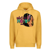Mustard Unbothered mood 24:7 Premium Hoodie - RanaPortraitStore