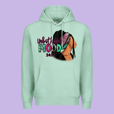 Unbothered Mood 24:7 Premium Hoodie Designed By Ranaportraitstore