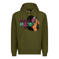 Army Green Unbothered mood 24:7 Premium Hoodie - RanaPortraitStore