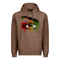 Chestnut Watercolor Juneteenth eyes Premium Hoodie - RanaPortraitStore