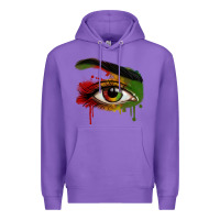 Purple Watercolor Juneteenth eyes Premium Hoodie - RanaPortraitStore