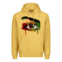 Antique Gold Watercolor Juneteenth eyes Premium Hoodie - RanaPortraitStore