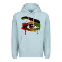 Blue Mist Watercolor Juneteenth eyes Premium Hoodie - RanaPortraitStore