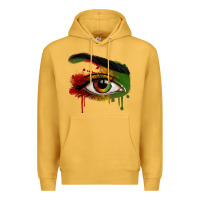 Mustard Watercolor Juneteenth eyes Premium Hoodie - RanaPortraitStore
