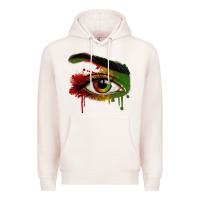Pale Pink Watercolor Juneteenth eyes Premium Hoodie - RanaPortraitStore