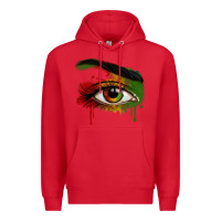 Red Watercolor Juneteenth eyes Premium Hoodie - RanaPortraitStore