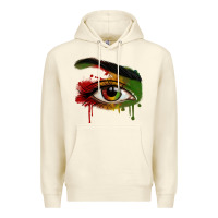 Sandshell Watercolor Juneteenth eyes Premium Hoodie - RanaPortraitStore