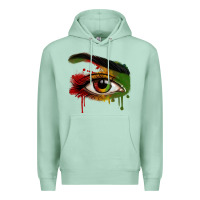 Seafoam Watercolor Juneteenth eyes Premium Hoodie - RanaPortraitStore