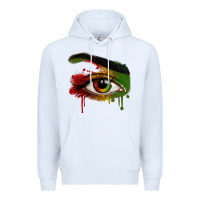 White Watercolor Juneteenth eyes Premium Hoodie - RanaPortraitStore