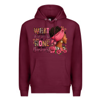 Burgundy What other think of me is none of my business afro Premium Hoodie - RanaPortraitStore