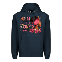 Navy What other think of me is none of my business afro Premium Hoodie - RanaPortraitStore