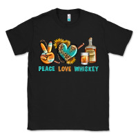 Black Peace Love Whiskey Classic Tee - BundleAndBundleShop