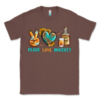 Chestnut Peace Love Whiskey Classic Tee - BundleAndBundleShop