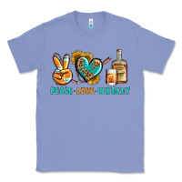 Colony Blue Peace Love Whiskey Classic Tee - BundleAndBundleShop
