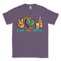 Lavender Peace Love Whiskey Classic Tee - BundleAndBundleShop