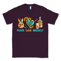 Plum Peace Love Whiskey Classic Tee - BundleAndBundleShop