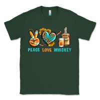 Sports Green Peace Love Whiskey Classic Tee - BundleAndBundleShop