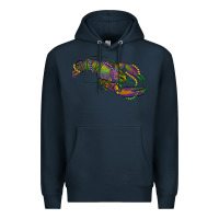 Navy Mardi Gras Crawfish Premium Hoodie - RanaPortraitStore