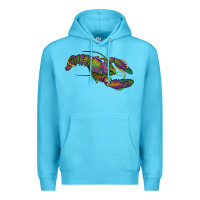 Ocean Blue Mardi Gras Crawfish Premium Hoodie - RanaPortraitStore