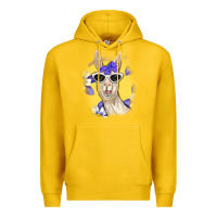 Lemon Llama With Sunglasses Premium Hoodie - RanaPortraitStore