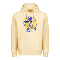 Pina Colada Llama With Sunglasses Premium Hoodie - RanaPortraitStore