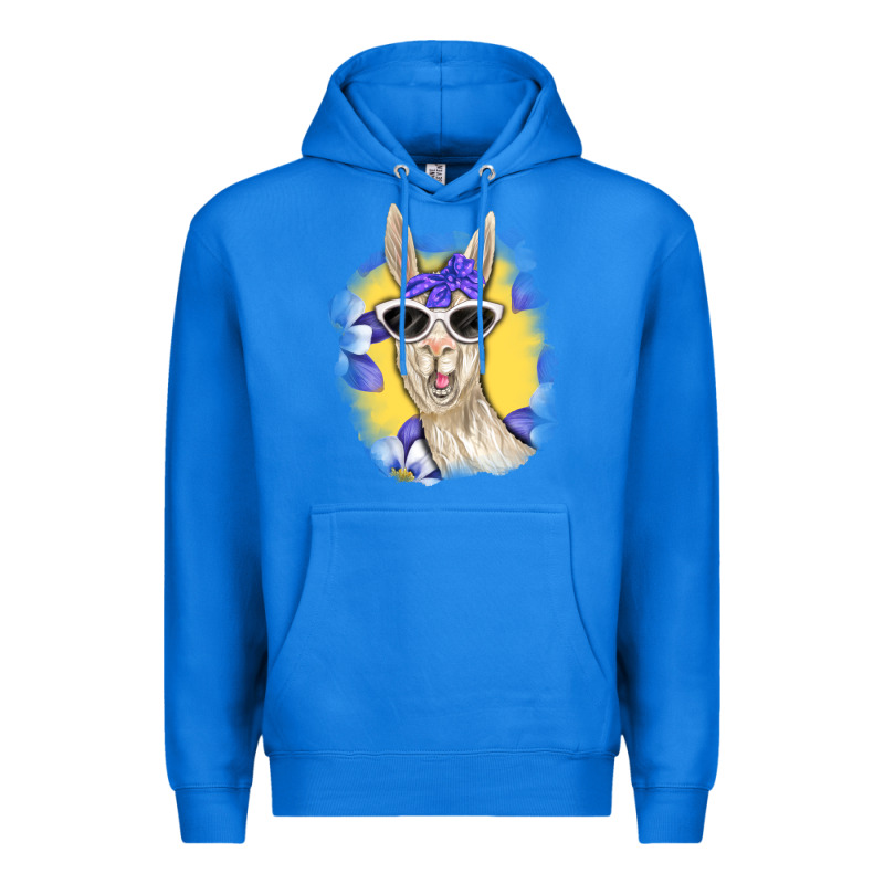 Llama With Sunglasses Premium Hoodie by RanaPortraitStore | Teevron