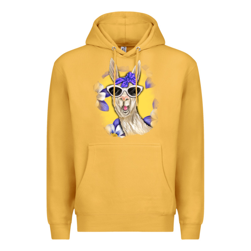Llama With Sunglasses Premium Hoodie by RanaPortraitStore | Teevron