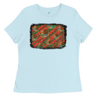 Baby Blue mexico pattern background Ladies Tee - Artiststas