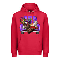 Cardinal Mardi Gras Truck With Farm Animals Premium Hoodie - RanaPortraitStore